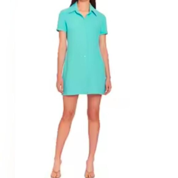 1960s Aqua Mod Dress, retro, - Picture 1 of 5